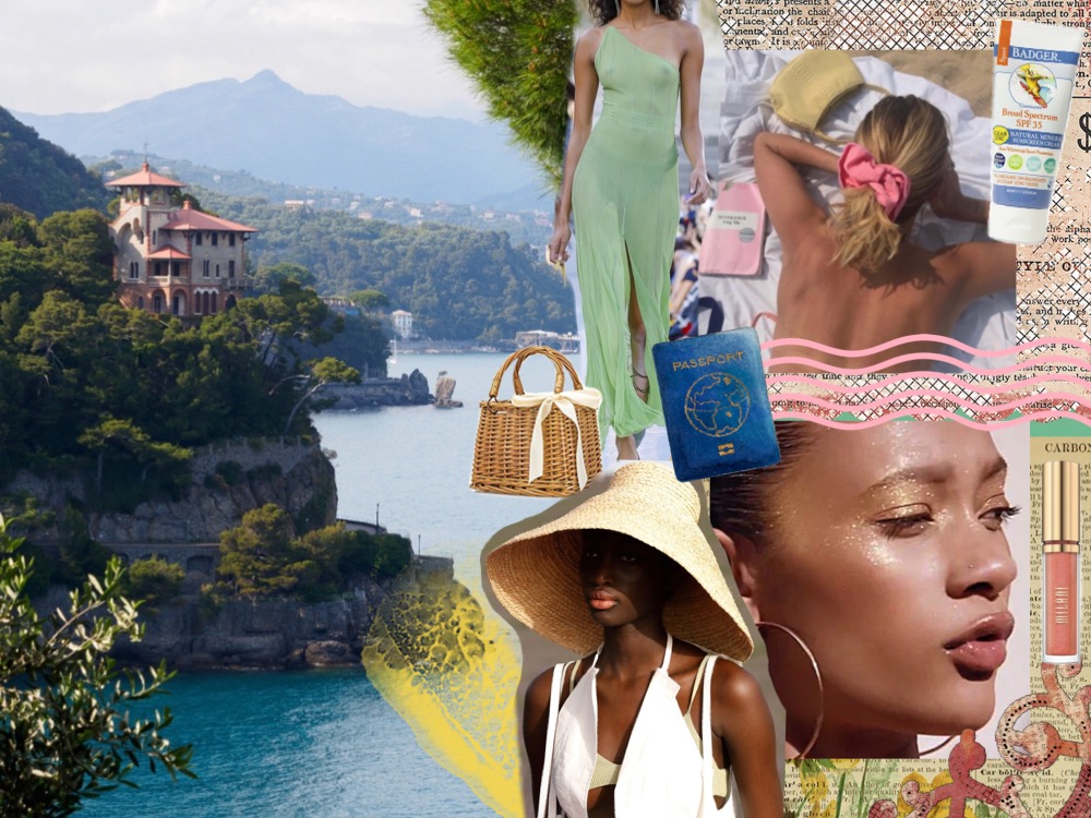 fashion mood board inspiration italian coast summer collage art