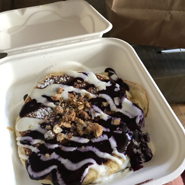 blueberry pancake from snooze a.m. in Denver!! good god