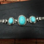 Aztec Turquoise Bracelet vintage Southwestern tribal jewelry