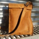 leather lunch sack